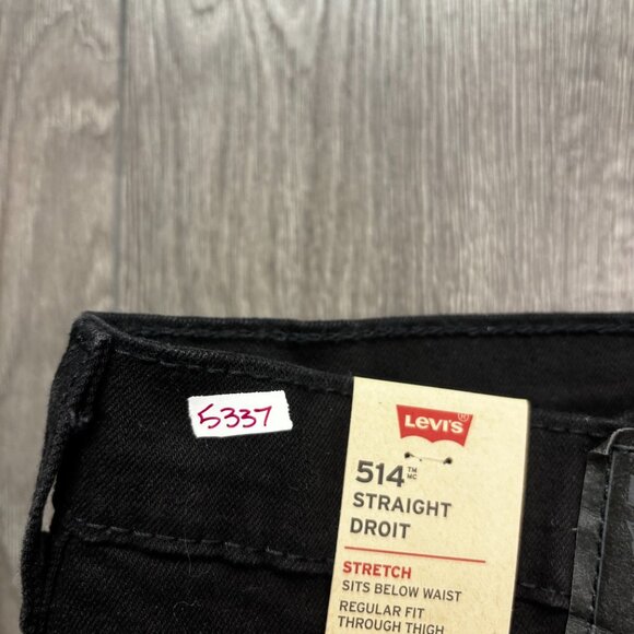 Levis 514 Black Jeans 34 x 30 New Straight NWT Denim - Picture 11 of 11